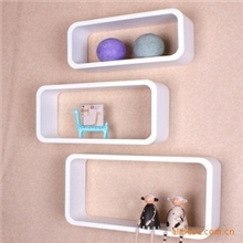 热销空间装饰长方形白、粉、蓝三件套创意格子密度板加环保漆