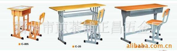 批发供应实木学生课桌椅单双人小学生升降课桌椅儿童学习桌