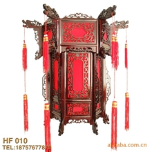 热销供应高档红布仿古宫灯精致木雕创意工艺灯75#灯笼