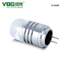 G4LED灯珠插脚灯泡替换卤素灯凹透镜-G4/2W短型/12V/4芯LED
