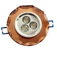 销售高端豪诺各种led灯具3Wled水晶灯天花筒灯质量保证