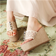 2013春季新款韩国单！田园风格串珠网凉拖鞋新款特价凉鞋668-1