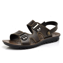2013夏季男士皮凉鞋真皮沙滩鞋男鞋真皮休闲凉鞋凉鞋批发2602