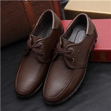 淘宝热卖春季新款牛皮日常商务休闲真皮鞋子英伦时尚系带男鞋子