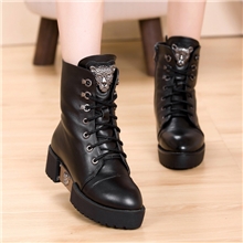 【爆款】温州女鞋批发真皮女靴欧美女士头层牛皮马丁靴短靴子