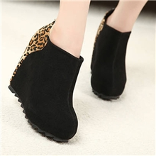 厂家直销女鞋批发欧美豹纹拼色单靴2013新款春秋踝靴女靴子潮