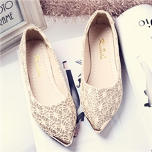 2013春季新款欧美风时尚单鞋女鞋纯色蕾丝花朵韩版尖头平底平跟鞋