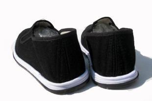 老北京布鞋/纯棉耐磨防滑吸汗防臭上线开车鞋/良友橡胶底黑布鞋