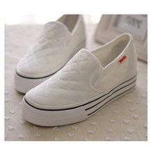 亿尔发671一脚蹬懒人鞋厚底松糕低帮休闲鞋帆布鞋子女鞋批发