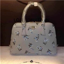 P家2013新款欧美时尚女包十字纹绣花真皮花朵贝壳包0837