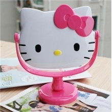 HELLOKITTY台式镜子kitty猫可爱化妆镜KT台式镜子头型化妆镜