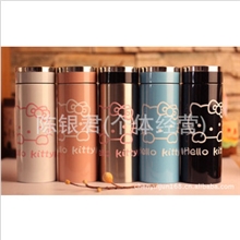 供应热卖HelloKitty不锈钢保温水杯凯蒂猫学生水壶卡通保温瓶