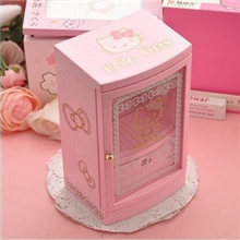 hellokitty音乐盒可爱KT猫首饰盒凯蒂猫八音盒可爱卡通音乐盒