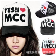 M303YES我爱MCC网帽嘻哈货车帽男女鸭舌帽韩版棒球帽帽子