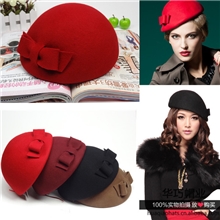厂家直销优质羊毛毡帽贝蕾帽毛呢羊毛帽画家帽女士帽围可调节
