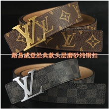 1:1头层磨砂纯铜扣腰带头层牛皮腰带批发男式腰带真皮腰带