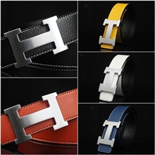 H扣头双面牛皮女式腰带男士腰带批发时尚腰带男士真皮皮支持微信