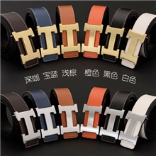 特价皮带厂家批发男士真皮皮带女士腰带多色H字时尚休闲百搭皮带