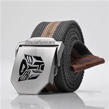 批发新款变形金刚户外休闲帆布腰带男士韩版个性时尚皮带裤带