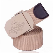 2013批发新款US户外男式帆布腰带户外编织真皮包边女士皮带织带