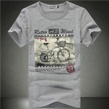 [品质保证]韩版短袖男T恤修身时尚纯棉T恤衫短袖tee恤圆领T恤