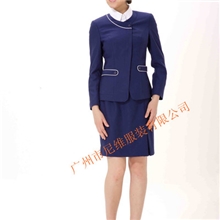 物业行政装|客服服装|广州工作服|工作服定做|立领搭襟斜扣FS841