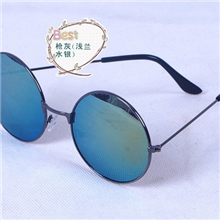 低价批发零售大圆形框复古金属男女款太阳镜上海滩太阳镜