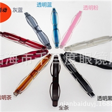 现货树脂折叠360度旋转老花镜旋转塑料一体折叠老花镜小额批发