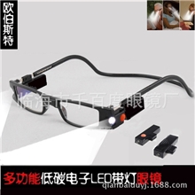 新款led带灯老花镜发光老花眼镜批发老花眼镜