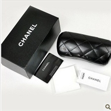 新款CC厂家直销/精品太阳镜盒说明书擦布卡硬黑内件套盒