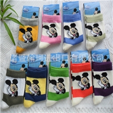 厂家供应米奇童袜全棉卡通袜韩国童袜批发