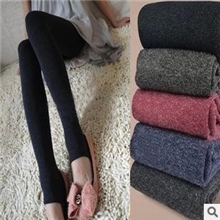 C2821兔毛羊驼绒羊绒混纺纯色显瘦保暖踩脚裤袜加厚打底袜