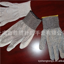 长期供应PU树脂涂掌罗口不锈钢丝防切割手套