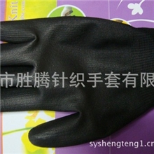 厂家供应黑色尼龙黑色涂掌手套劳保手套批发