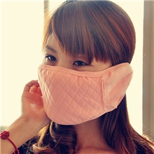 8888爆款日韩小清新毛绒护耳套口罩双球保暖可爱二合一面罩耳罩