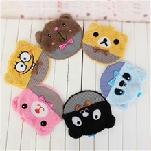 8647新款卡通动物冲水热水袋充水毛绒暖水袋迷你暖水袋热水袋