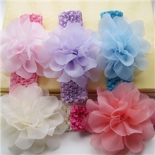 Headband欧美流行绢花发带针织头带儿童发带头带