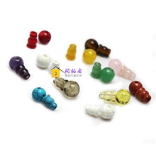 佛珠念珠手链配件DIY配件批发三通佛头紫黄粉水晶砗磲三通