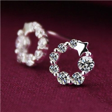 925纯银饰品批发厂家韩式星星耳钉耳钉幸运星耳钉耳饰混批