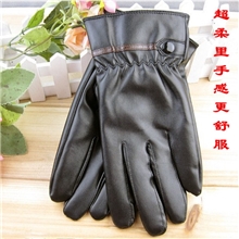 秋冬新款加厚保暖防风防雨骑行手套冬天骑车男士PU皮手套批发