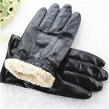 秋冬加厚保暖防风防雨骑行手套冬天骑车PU男士皮手套厂家批发