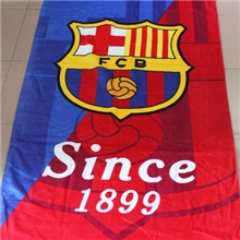 巴塞罗那大浴巾球队彩印浴巾球迷纪念品球迷礼品