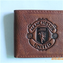 曼联队真皮钱包球队真皮钱包球迷用品球迷纪念品