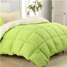 缘自淘素色双拼秋冬被亲肤透气被芯冬季新款双拼被子绿色