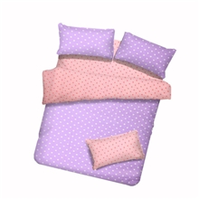 缘自淘波点四件套床上用品床单被套田园公主4件套紫色梦想
