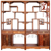 鸡翅木家具红木家具明清古典中式实木隔断多宝格鸡翅木博古架