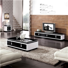 黑色玻璃茶几客厅茶几电视柜组合烤漆茶几钢化玻璃茶几电视柜