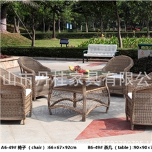 厂家供应休闲户外家具5件套麻藤圆藤