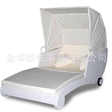 优质躺床藤椅户外休闲藤家具酒店休闲藤编家具PE藤可活动