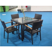 佛山美雅鑫高档家具MYX-050款柚木扶手藤制休闲椅户外休闲藤椅